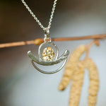 Load image into Gallery viewer, OOAK Silver & solid 18K gold pendant #3 (ready to ship)