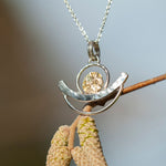 Load image into Gallery viewer, OOAK Silver & solid 18K gold pendant #3 (ready to ship)