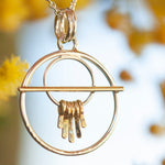 Load image into Gallery viewer, OOAK Silver & solid 18K gold pendant #5 (ready to ship)