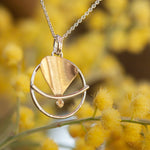 Load image into Gallery viewer, OOAK Silver & solid 18K gold pendant #6 (ready to ship)