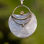 Load image into Gallery viewer, OOAK Silver & solid 18K gold pendant #7 ~ fern imprint (ready to ship)