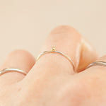 Load image into Gallery viewer, OOAK Simple ring in silver & 18k gold #1 • size 51,5 (ready-to-ship)