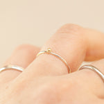 Load image into Gallery viewer, OOAK Simple ring in silver & 18k gold #1 • size 51,5 (ready-to-ship)