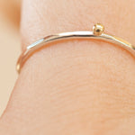 Afbeelding in Gallery-weergave laden, OOAK Simple ring in silver & 18k gold #4 • size 53 (ready-to-ship)