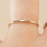 Afbeelding in Gallery-weergave laden, OOAK Simple ring in silver & 18k gold #5 • size 54 (ready-to-ship)