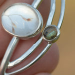 Load image into Gallery viewer, OOAK bracelet with captured plant #2 • quartz & labradorite (ready to ship)