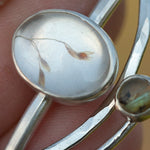 Load image into Gallery viewer, OOAK bracelet with captured plant #2 • quartz & labradorite (ready to ship)