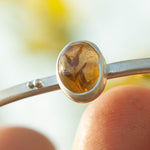 Charger l'image dans la galerie, OOAK bracelet with captured plant #4 • citrine (ready to ship)