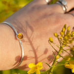 Charger l'image dans la galerie, OOAK bracelet with captured plant #4 • citrine (ready to ship)