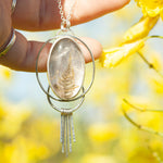 Load image into Gallery viewer, OOAK pendant with captured plant #15 • rutilated quartz (ready to ship)