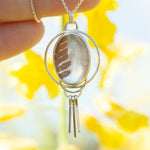 Load image into Gallery viewer, OOAK pendant with captured plant #17 • clear quartz (ready to ship)