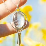 Load image into Gallery viewer, OOAK pendant with captured plant #17 • clear quartz (ready to ship)