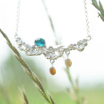 Load image into Gallery viewer, OOAK Lava necklace #10 • kyanite & Opal (ready to ship)