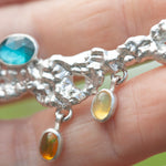 Load image into Gallery viewer, OOAK Lava necklace #10 • kyanite & Opal (ready to ship)