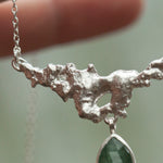 Load image into Gallery viewer, OOAK Lava necklace #1 • Kyanite (ready to ship)