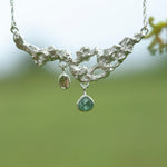 Load image into Gallery viewer, OOAK Lava necklace #3 • Kyanite & Opal (ready to ship)