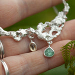 Load image into Gallery viewer, OOAK Lava necklace #3 • Kyanite & Opal (ready to ship)