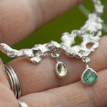 Load image into Gallery viewer, OOAK Lava necklace #3 • Kyanite & Opal (ready to ship)