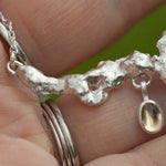 Load image into Gallery viewer, OOAK Lava necklace #3 • Kyanite & Opal (ready to ship)