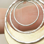 Cargar imagen en el visor de la galería, OOAK • Crescent moon pendant in silver & brass #25 (ready to ship)