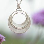 Charger l'image dans la galerie, OOAK • Crescent moon pendant in silver #17 (ready to ship)