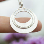 Charger l'image dans la galerie, OOAK • Crescent moon pendant in silver #17 (ready to ship)