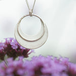 Charger l'image dans la galerie, OOAK • Crescent moon pendant in silver #19 (ready to ship)