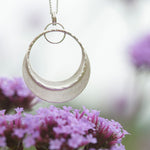 Charger l'image dans la galerie, OOAK • Crescent moon pendant in silver #20 (ready to ship)