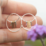 Charger l'image dans la galerie, OOAK Selva earrings in silver and brass #4 (ready to ship)