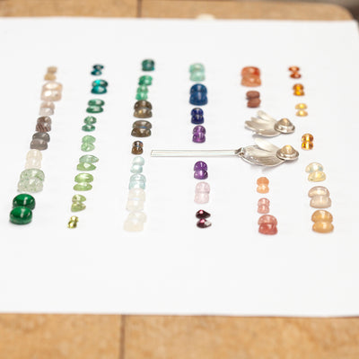 Choose Your Stone : boucles d'oreilles Flora (sur commande)