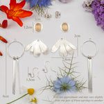 Load image into Gallery viewer, OOAK Flora earrings #2 • White Labradorite (ready to ship)