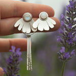 Load image into Gallery viewer, OOAK Flora earrings #2 • White Labradorite (ready to ship)