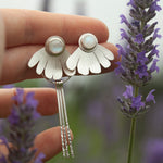 Load image into Gallery viewer, OOAK Flora earrings #2 • White Labradorite (ready to ship)