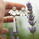 Load image into Gallery viewer, OOAK Flora earrings #2 • White Labradorite (ready to ship)