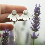 Load image into Gallery viewer, OOAK Flora earrings #2 • White Labradorite (ready to ship)
