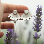 Load image into Gallery viewer, OOAK Flora earrings #2 • White Labradorite (ready to ship)