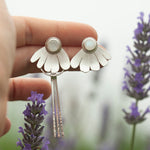 Load image into Gallery viewer, OOAK Flora earrings #2 • White Labradorite (ready to ship)