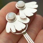 Load image into Gallery viewer, OOAK Flora earrings #2 • White Labradorite (ready to ship)