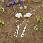 Load image into Gallery viewer, OOAK Flora earrings #2 • White Labradorite (ready to ship)