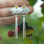 Load image into Gallery viewer, OOAK Vegetal Elira earrings #23 • Ethiopian Opal (ready to ship)