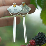 Load image into Gallery viewer, OOAK Vegetal Elira earrings #23 • Ethiopian Opal (ready to ship)