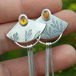 Load image into Gallery viewer, OOAK Vegetal Elira earrings #23 • Ethiopian Opal (ready to ship)