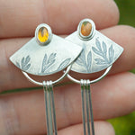 Load image into Gallery viewer, OOAK Vegetal Elira earrings #23 • Ethiopian Opal (ready to ship)