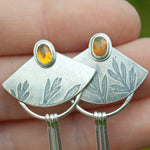 Load image into Gallery viewer, OOAK Vegetal Elira earrings #23 • Ethiopian Opal (ready to ship)