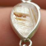 Charger l'image dans la galerie, OOAK Osmose pendant #39 • Rutilated quartz & Kyanite (ready to ship)