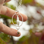 Load image into Gallery viewer, OOAK Leaf pendant #2 • Orange Labradorite (ready to ship)