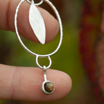 Load image into Gallery viewer, OOAK Leaf pendant #2 • Orange Labradorite (ready to ship)