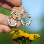 Charger l'image dans la galerie, OOAK Silver Tera earrings #4 (ready to ship)