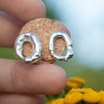 Afbeelding in Gallery-weergave laden, OOAK Silver Tera earrings #5 (ready to ship)