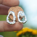 Afbeelding in Gallery-weergave laden, OOAK Silver Tera earrings #7 (ready to ship)